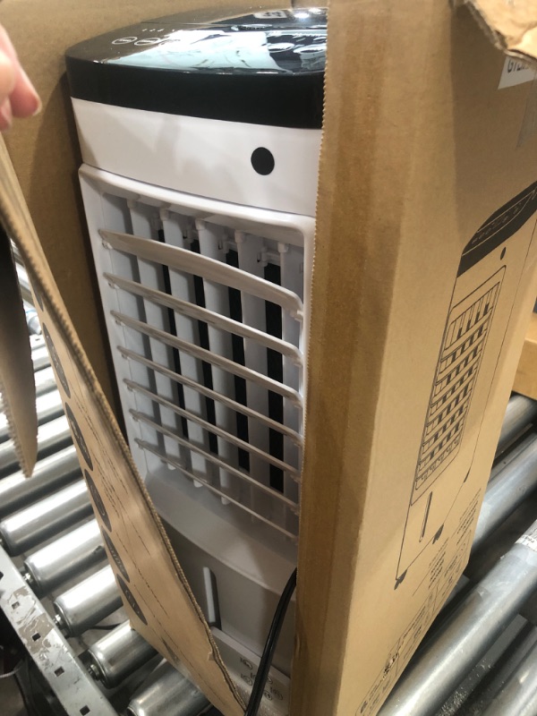 Photo 1 of (used) Evaporative Air Cooler, 3 In 1 Swamp Cooler with 6 Ice Packs, Remote, 12H Timer, Portable Evaporative Cooler with 70° Oscillation, 3 Speeds, 3 Modes