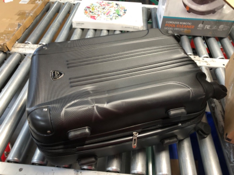 Photo 5 of ***DAMAGED - DENTED - SEE PICTURES***
Travelers Club Chicago Hardside Expandable Spinner Luggage, Black, 20 Inch Carry On