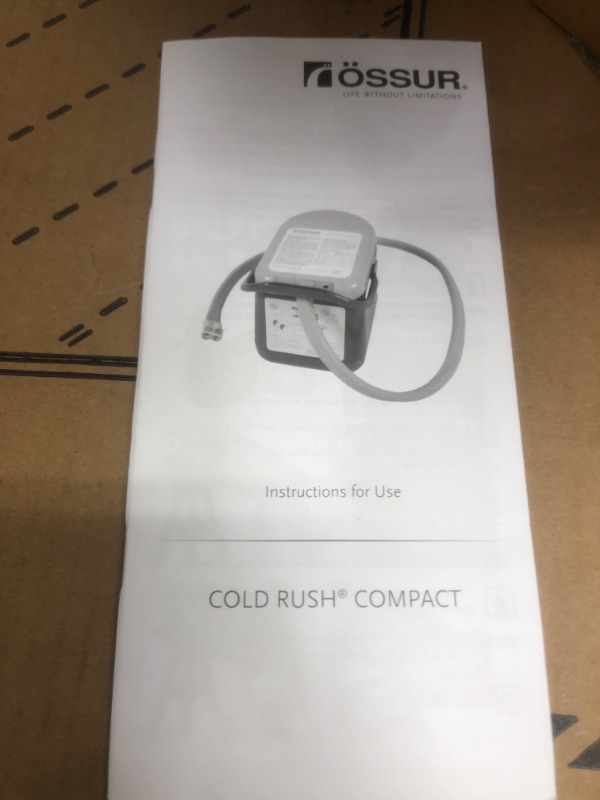 Photo 2 of **MISSING SHOULDER PAD**
Ossur Cold Rush Compact Therapy Machine System with Large Shoulder Pad- Ergonomic, Adjustable Wrap Pad Included- Quiet, Lightweight and Strong Cryotherapy Freeze Kit Pump