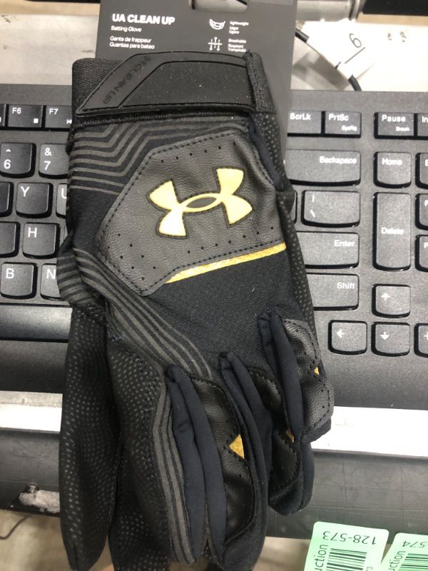 Photo 2 of ******BUNDLE OF TWO ****** Under Armour Men's Clean Up 21 Batting Gloves - Black, XL