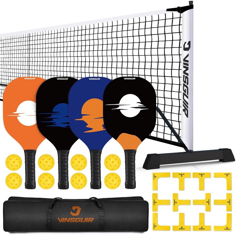 Photo 1 of ***NO PADDLES OR BALLS INCLUDED - NET ONLY***
VINSGUIR Portable Pickleball Net, Pickleball Nets Designed for All Weather Conditions with Steady Metal Frame and Strong PE Net, Regulation Size Net with Carrying Bag