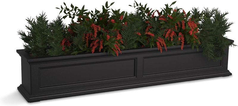 Photo 1 of 
Mayne Fairfield 5ft Window Box - Black - 60in L x 11in W x 11in H - with 4.7 Gallons Built-In Water Reservoir (5824-B)
Color:Black