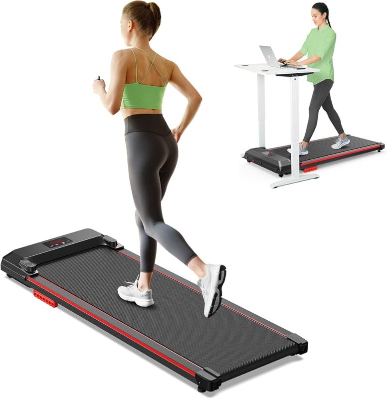 Photo 1 of 
UREVO Walking Pad, Under Desk Treadmill, Portable Treadmills for Home/Office, Walking Pad Treadmill with Remote Control, LED Display
Color: RED