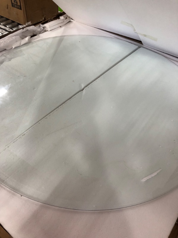 Photo 1 of 
Fab Glass and Mirror 45" Round 1/4" Inch Thick Tempered Flat Edge Polished Glass Table Top, Clear
Size:45 INCH
Style:1/4" Thick Flat