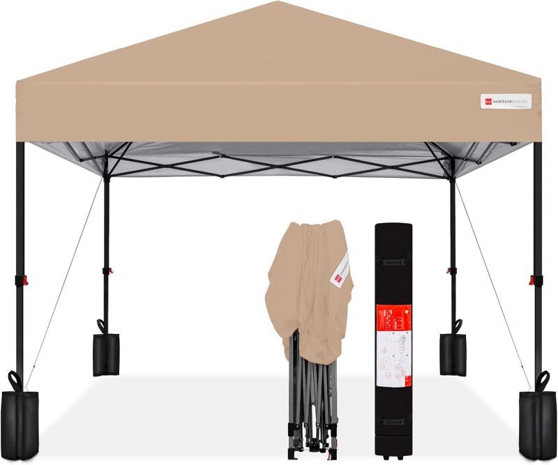 Photo 1 of ***STOCK PHOTO FOR REFERENCE ONLY - ACTUAL ITEM MAY DIFFER - SEE COMMENTS***
Z-Shade 13 x 13 Foot Adjustable Height Instant Gazebo Outdoor Canopy Patio Shelter Tent with Stakes, Steel Frame, and Storage Carry Bag, Tan Brown