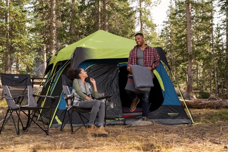 Photo 4 of (READ FULL POST) Coleman Camping Tent with Instant Setup, 4/6/8/10 Person Weatherproof Tent with WeatherTec Technology, Double-Thick Fabric, and Included Carry Bag, Sets Up in 60 Seconds 10-person Dark Room Cabin Tent