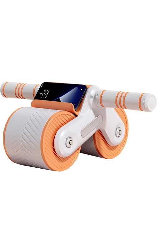 Photo 1 of Ab Wheel Roller for Core Workout, Smartsaker Ab Wheel Roller with Phone Holder, Coreflex 4d Ab Wheel Roller for Office, Home, Outdoor, Orange