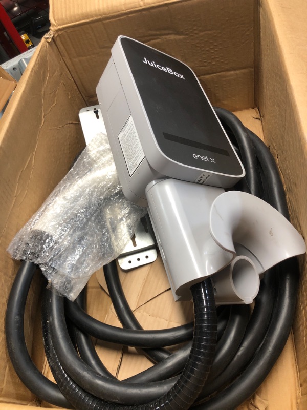 Photo 4 of **USED NOT ABLE TO TEST**JuiceBox 40 Smart Electric Vehicle (EV) Charging Station with WiFi - 40 amp Level 2 EVSE, 25-Foot Cable, UL & Energy Star Certified, Indoor/Outdoor Use (NEMA 14-50 Plug, Gray)…
