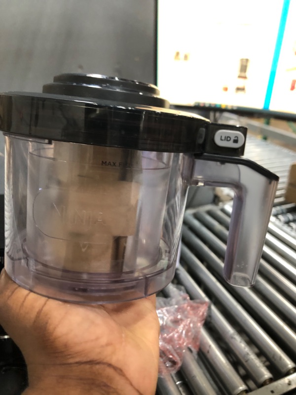 Photo 4 of **Parts Only** Ninja NC301 CREAMi Ice Cream Maker, for Gelato, Mix-ins, Milkshakes, Sorbet, Smoothie Bowls & More, 7 One-Touch Programs, with (2) Pint Containers & Lids, Compact Size, Perfect for Kids, Silver (2) 16 oz. Pints