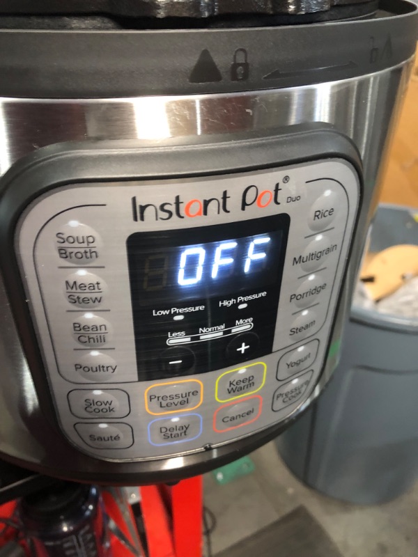 Photo 6 of ***USED - LARGE DENT ON BACK - SEE PICTURES - POWERS ON - UNABLE TO TEST FURTHER***
Instant Pot Duo 7-in-1 Electric Pressure Cooker, Slow Cooker, Rice Cooker, Steamer, Sauté, Yogurt Maker, Warmer & Sterilizer, Includes App With Over 800 Recipes, Stainless