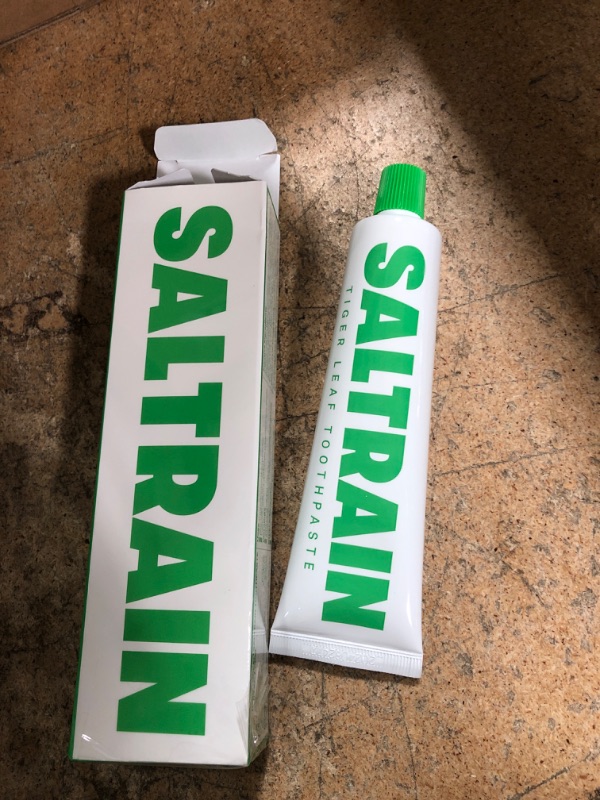 Photo 2 of ** EXP 8/24/2024 ** Tiger Leaf Toothpaste with Centella Asiatica Extract | Natural Toothpaste for Fresh Breath, Zero Cavity and Resilient Gums | Strong Scent, No Fluoride & Mint Flavored Toothpaste