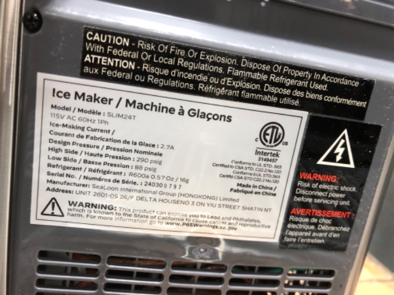 Photo 1 of Silonn Nugget Ice Maker Countertop, Pebble Ice Maker with Soft Chewable Ice, One-Click Operation Ice Machine with Self-Cleaning, 33lbs/24H for Home,Kitchen,Office Stainless Steel