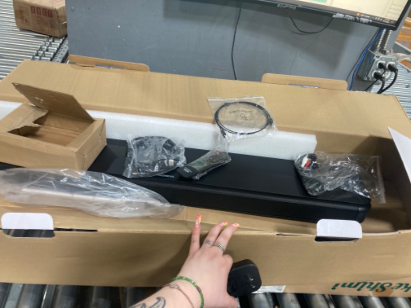 Photo 1 of 2.1ch 120W Sound Bar for TV with Dolby Audio and Dual Built-in Subwoofers, Bluetooth TV Speaker Soundbar with HDMI-ARC and Optical Connectivity, Enhanced Clarity and Balanced Bass, Black