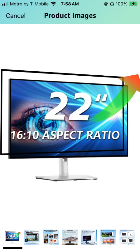 Photo 1 of [2-Pack] 22 Inch Computer Screen Protector Blue Light and Anti Glare Filter, Eye Protection Computer Blue Light Blocking Screen for 22" with 16:9 Aspect Ratio Widescreen Computer Monitor