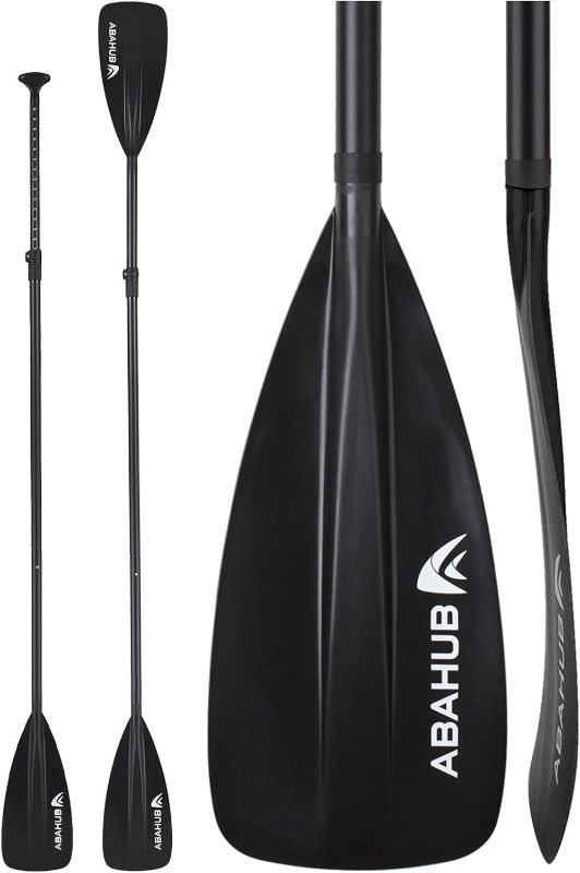 Photo 1 of Abahub SUP Paddle - 3 Piece Adjustable Paddles - Lightweight Stand-up Paddle Oars for Paddleboard, Adjustable Aluminum Alloy Shaft 68" - 84", Black/Blue/Green/Orange/Red/Yellow Plastic Nylon Blade
