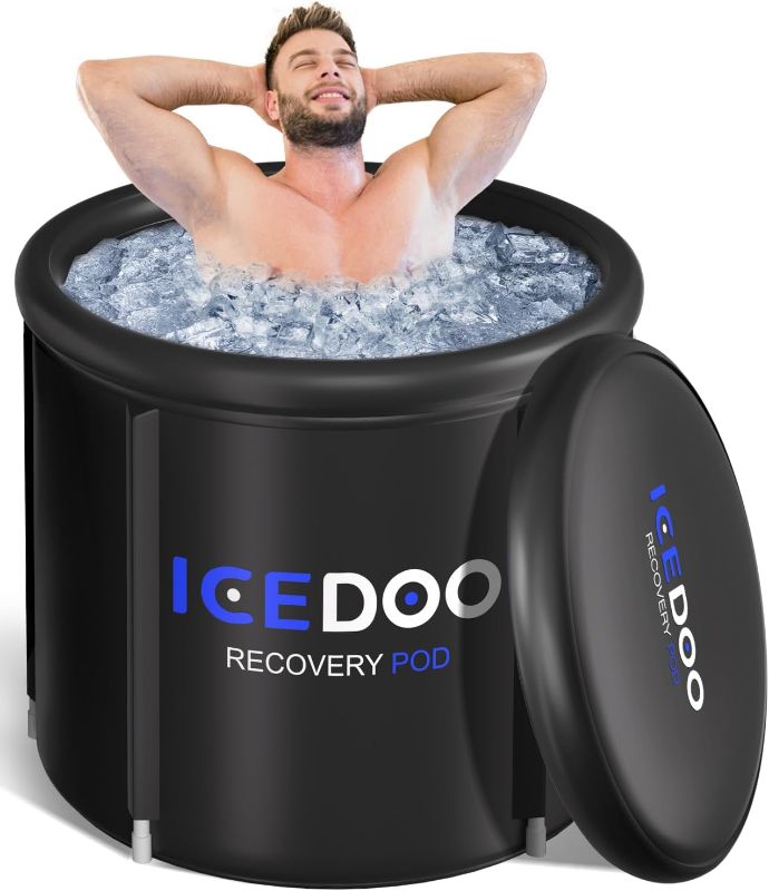 Photo 1 of 119 Gal Portable Inflatable Ice Bath Tub for Athletes,Multiple Layered Cold Plunge Tub with Cover,Ice Plunge Tub for Cold Water Therapy,Portable Ice Bath for Home,Courtyard and Outdoor
