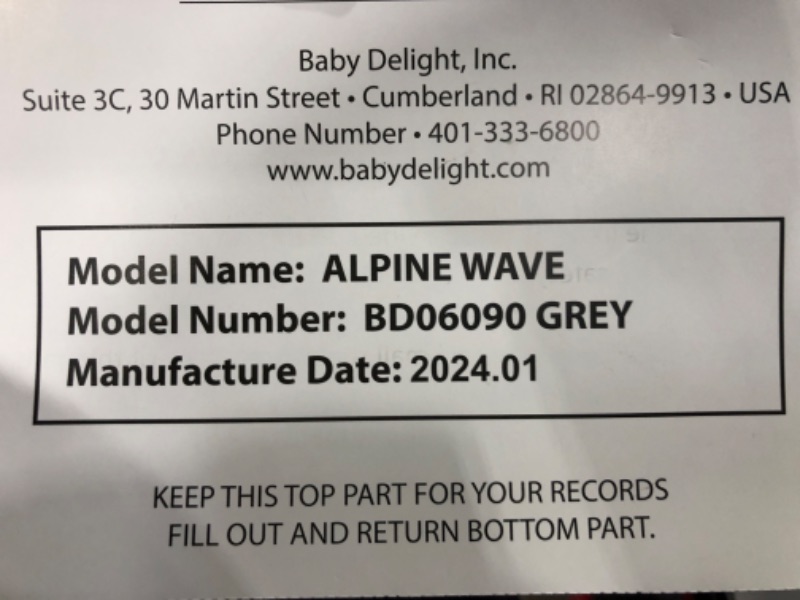 Photo 1 of Baby Delight Alpine Wave Deluxe Portable Bouncer | Automated Motion Baby Bouncer | Infants 0 – 6 Months | Driftwood Grey