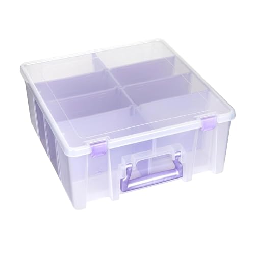 Photo 1 of ArtBin Super Satchel Double Deep Compartment Box - Art Storage with 8 Removable Compartments, Smart Closure for Craft Supplies
