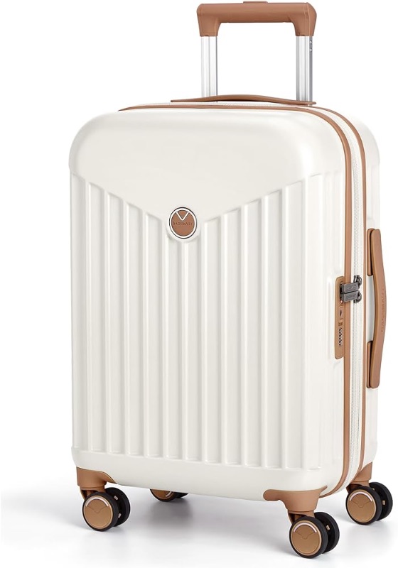 Photo 1 of BAGSMART Hardside Expandable Luggage With Spinner Wheels, PC Lightweight Carry-On Luggage Airline Approved With TSA Lock, Durable Women Travel Suitcase Carry On 20 Inch, Beige 