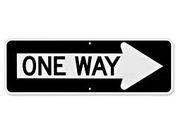 Photo 1 of "One Way" with Right Arrow Sign - 36 x 12"
