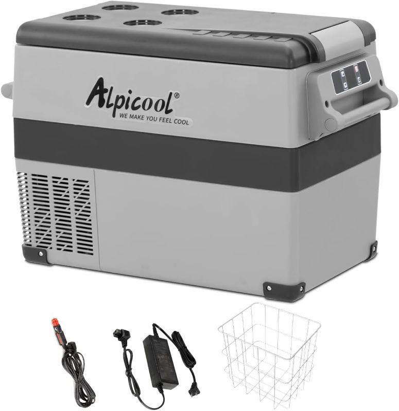 Photo 1 of Alpicool CF45 Portable Fridge Freezer,12 Volt Car Refrigerator, 42 Quart (40 Liter) Fast Cooling 12V Car Fridge -4?~68?, Car Cooler, 12/24V DC and 100-240V AC for Outdoor, Camping, RV, Truck