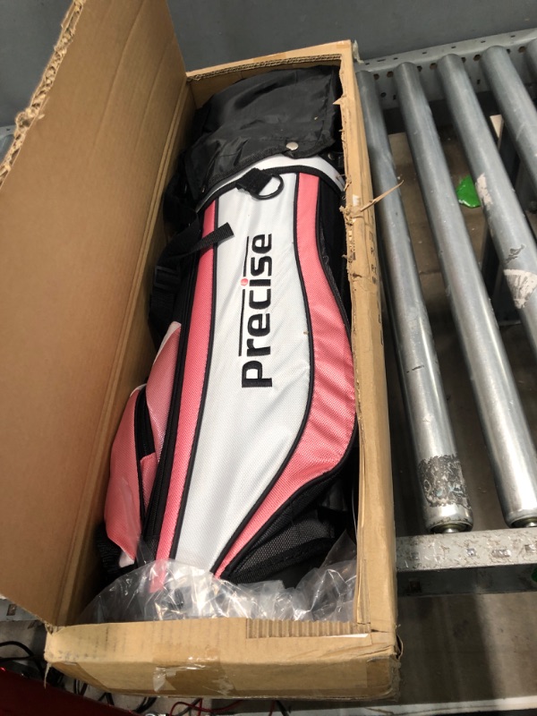 Photo 2 of ***USED MISSING CLUBS***Precise X7 Junior Complete Golf Club Set for Children Kids - 3 Age Groups Boys & Girls - Right Hand & Left Hand! Pink Ages 3-5 Left Hand