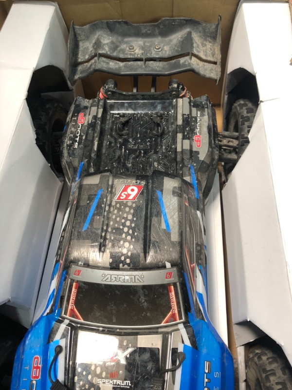 Photo 3 of ARRMA RC Truck 1/8 KRATON 6S V5 4WD BLX Speed Monster RC Truck with Spektrum Firma RTR (Transmitter and Receiver Included, Batteries and Charger Required), Blue, ARA8608V5T1