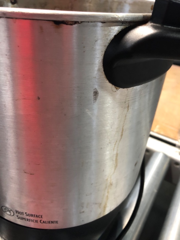 Photo 5 of ***HEAVILY USED AND DIRTY - MISSING LID - UNABLE TO TEST - SEE PICTURES***
Hamilton Beach 45 Cup Fast Brew Coffee Urn and Hot Beverage Dispenser, 40521