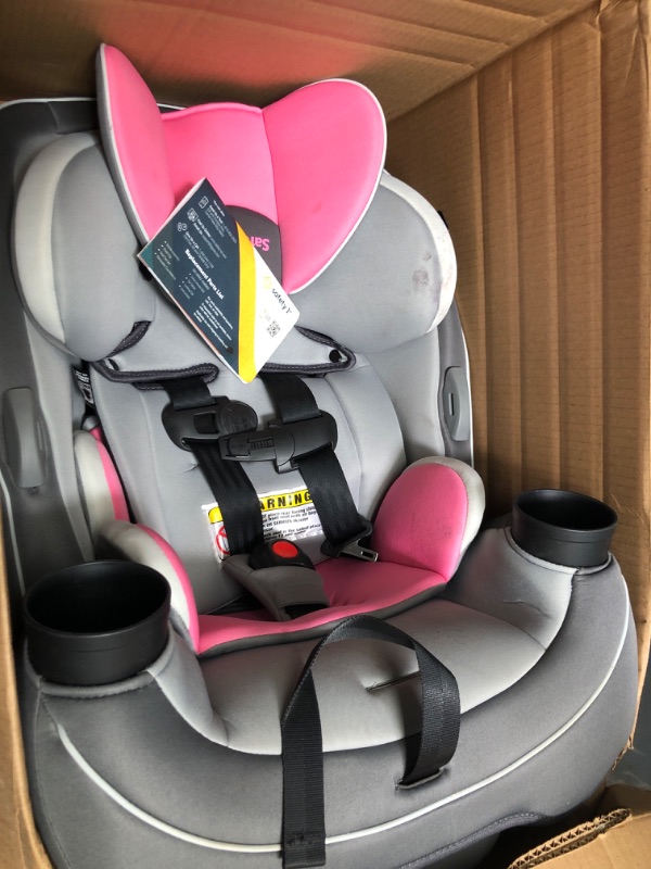 Photo 2 of ***USED - DIRTY - STAINED - SEE PICTURES***
Safety 1st Grow and Go All-in-One Convertible Car Seat, Rear-facing 5-40 pounds, Forward-facing 22-65 pounds, and Belt-positioning booster 40-100 pounds, Carbon Rose Carbon Rose Original