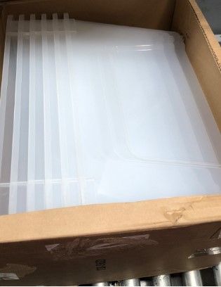 Photo 2 of **MISSING LIDS** IRIS USA 54 Qt Clear Plastic Storage Box with Latches, 6 Pack