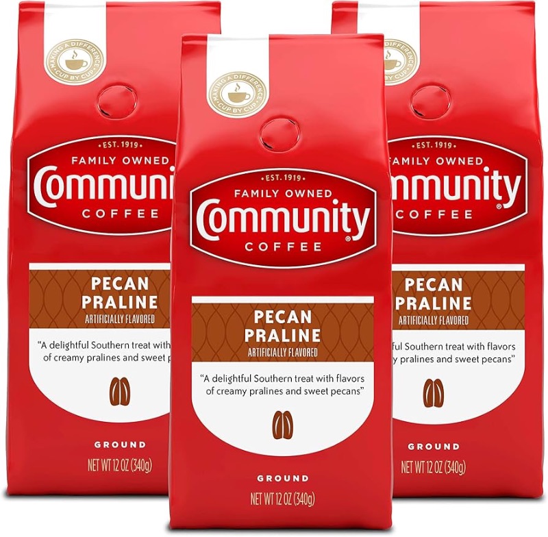 Photo 1 of ***(EXP: 9/30/24)NONREFUNDABLE***2 sets ( 6 bags total)Community Coffee Pecan Praline Flavored Ground Coffee, 36 Ounce (12 Ounce Bags, Pack of 3)