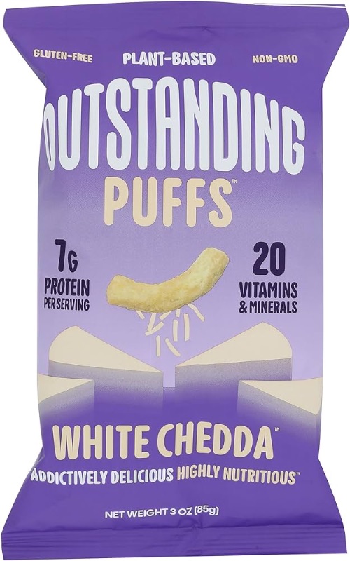 Photo 1 of ***(EXP: 8/8/24)NONREFUNDABLE***Outstanding Foods Meal In A Bag White Cheddar Puffs, 3 OZ