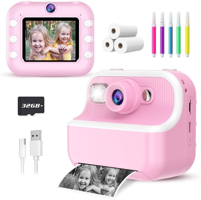 Photo 1 of **NONREFUNDABLE**FOR PARTS OR REPAIR**SEE NOTES**
Kids Camera Instant Print, Christmas Birthday Gifts for Kids 3-12, 1080P Instant Print Camera for Kids, Toddler Camera Toy for 4 5 6 7 8 9 10 Year Old Girls Boys with 3 Rolls Paper -Pink