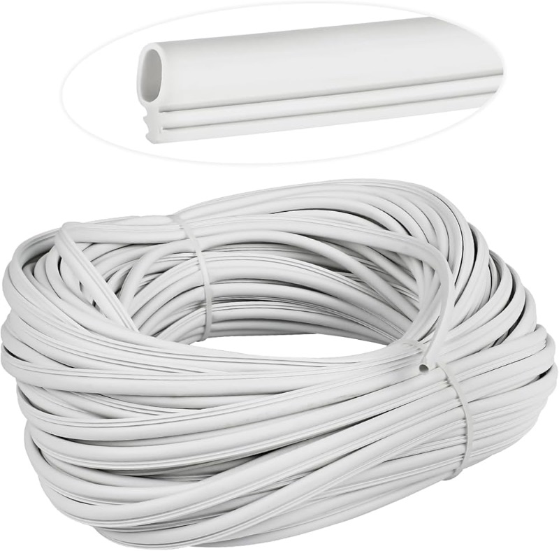 Photo 1 of  Apopip
1/4" Window Weather Strip Seal Weatherstrip Mount Slot Seal, Window Weatherstrip Seal 100' Length, White