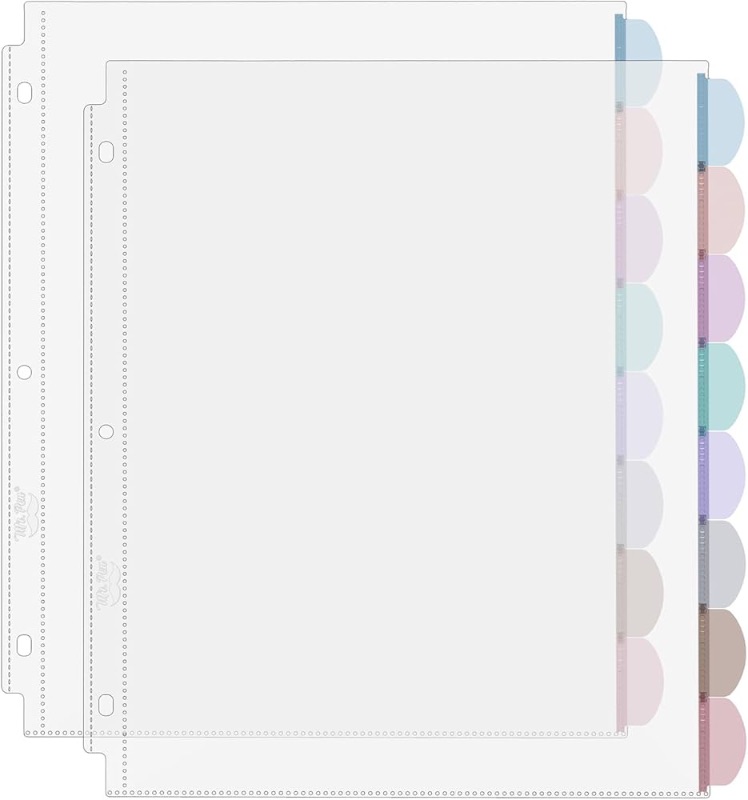 Photo 1 of  2 sets
Mr. Pen- Clear Sheet Protectors with Binder Tabs, 8 Tabs, 2 Sets, Clear Binder Sheet Protectors, Clear Plastic Dividers for 3 Ring Binder, Insertable Index Page Divider Multicolor Tabs