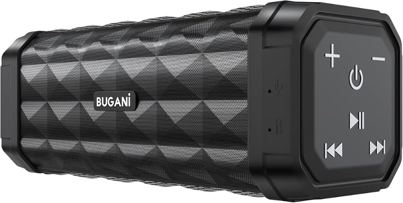 Photo 1 of **USED**
BUGANI Bluetooth Speakers Portable Bluetooth Speaker, 100ft Wireless Range, 24H Playtime, IPX5, Built-in Mic, Wireless Speaker for Home, Outdoor, Travel