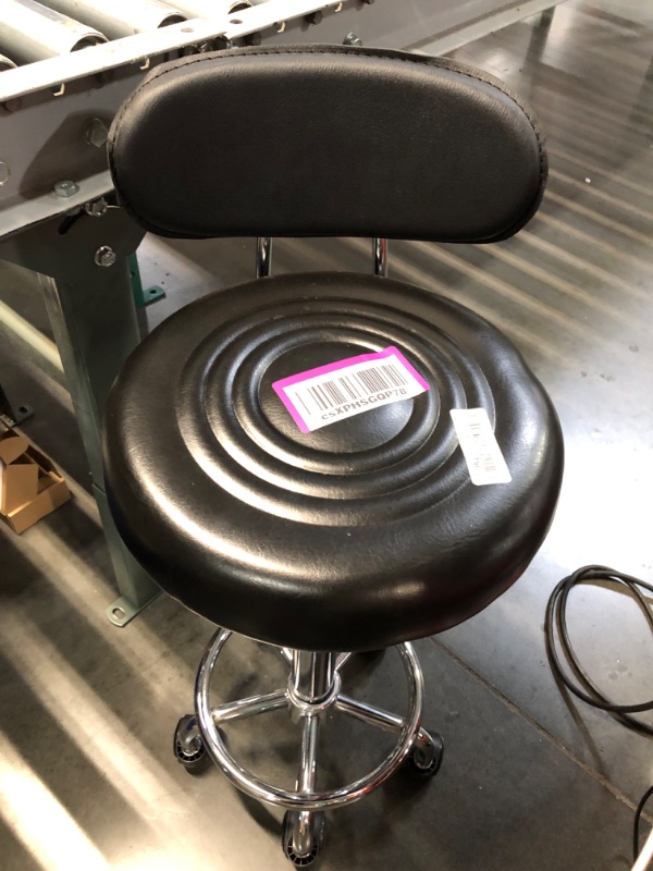 Photo 4 of ***SEE NOTES*** Rolling Stool Salon Chair with Smooth-Rolling Wheels 360-degree Swivel Seat Heavy Duty Hydraulic with Low Back Height Adjustable Work Salon Drafting Swivel Task Chair with Footrest