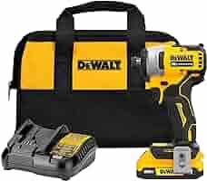 Photo 1 of 
DEWALT
ATOMIC 20V Max Lithium-Ion Brushless Cordless Compact 1/4 in. Impact Driver Kit with 2.0Ah Battery, Charger and Bag