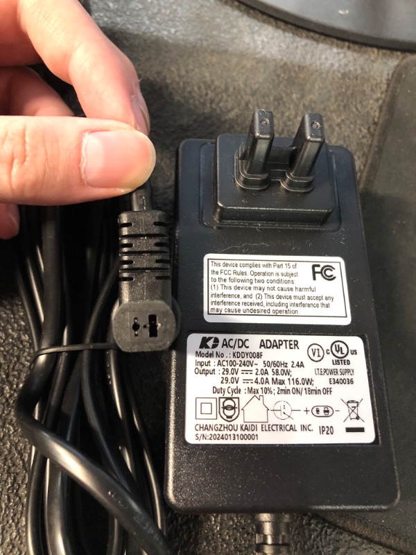 Photo 2 of ***MISSING CLIP*** Recliner Power Supply, Model KDDY008F Kaidi AC/DC Switching Power Supply Transformer 29V 2A Adaptor for Lift Chair or Power Recliner Limoss Okin