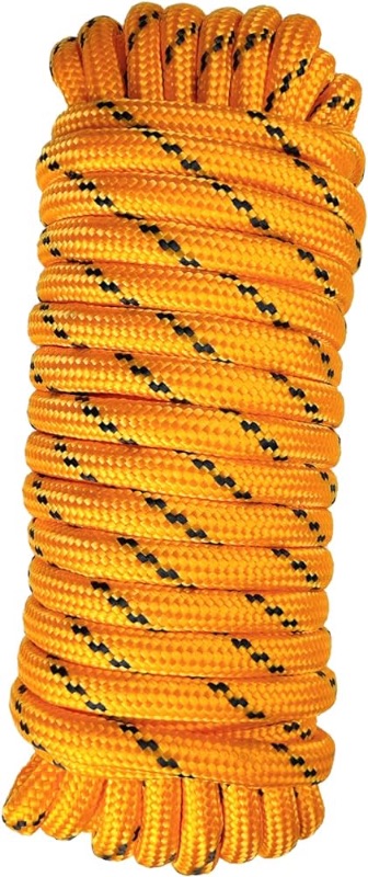 Photo 1 of (READ FULL POST) Diamond Braided Polypropylene Rope Nylon Rope Mix Thick Heavy Duty Ropes 1/4 inch 50ft High Strength Rope Perfect for Clothesrope Camping Hiking and Other Outdoor Activities (Orange)