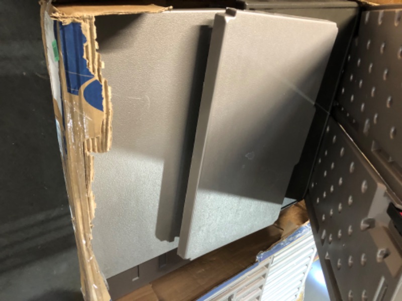 Photo 6 of ***USED - LIKELY MISSING PARTS - UNABLE TO VERIFY FUNCTIONALITY***
Suncast Heavy Duty Base Construction Storage Garage Organizer with Metal Reinforced Shelving, Low Maintenance, and Double Wall Construction, Silver