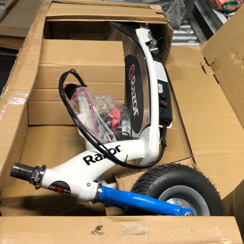 Photo 4 of ****PARTS ONLY ****Razor E300 Adult 24V High-Torque Single-Speed Standing Ride-On Motorized Electric Battery Powered Scooter with Chain-Driven Motor, White