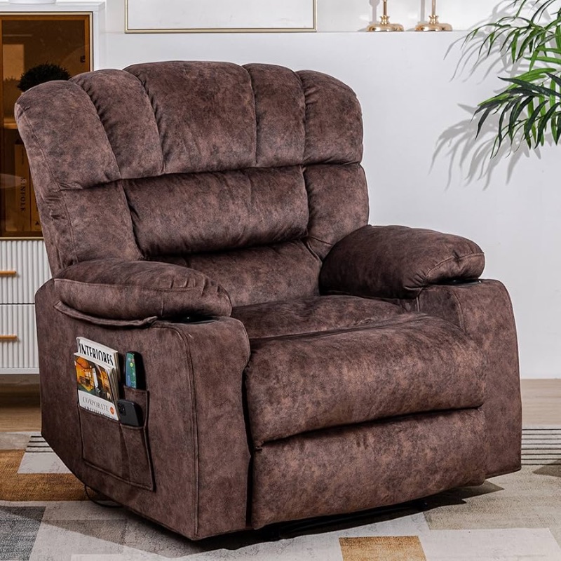 Photo 1 of ***STOCK PHOTO FOR REFERENCE ONLY - ACTUAL ITEM MAY DIFFER - SEE COMMENTS***
Recliner Chair Massage Heated Modern Ergonomic Lounge Single Sofa Seat Living Room Gravity Recliners Elastic Foam Filling 2 Cup Holders