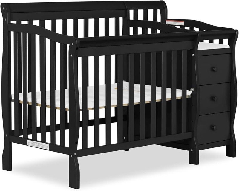 Photo 1 of ***NON-REFUNDABLE***
***INCOMPLETE SET / BOX 1 OF 2***
Biokleen
Dream On Me Jayden 4-in-1 Mini Convertible Crib And Changer in Black, Greenguard Gold Certified, Non-Toxic Finish, New Zealand Pinewood, 1" Mattress Pad