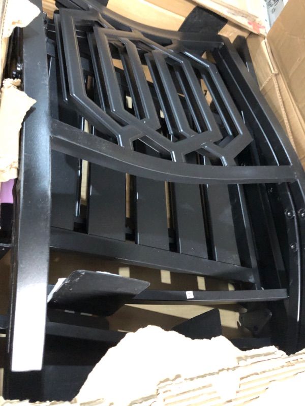 Photo 2 of ***USED - SCRATCHED - MISSING HARDWARE - SEE PICTURES***
COCAM INTERNATIONAL ENTE PHI VILLA Stackable Metal Patio Outdoor Dining Chairs (Set of 2) Bistro Deck Chairs