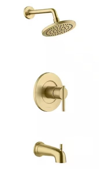 Photo 1 of (READ FULL POST) Glacier Bay Dorind Single-Handle 1-Spray Tub and Shower Faucet 1.8 GPM in Matte Gold (Valve Included)