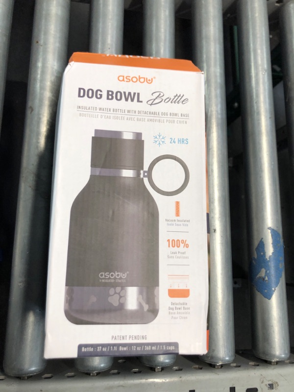 Photo 2 of Asobu Dog Bowl Attached to Stainless Steel Insulated Travel Bottle for Human 33 Ounce (Black)
