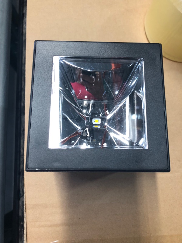 Photo 1 of **ONLY 1 LIGHT WORKS**
LUHLEE Solar Wall Lights Outdoor,Square Modern Solar Wall Sconce Lights, IP65 Waterproof Solar Fence Lights, Solar Outdoor Lights for House Wall,Porch,Garden,Yard, Patio,Fence Decor Black