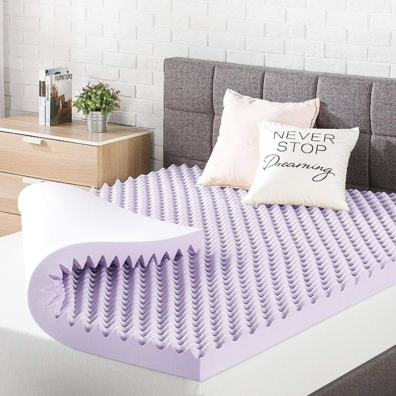 Photo 1 of **READ NOTES**STOCK PHOTO FOR REFERENCE ONLY**
Mattress 3 Inch Egg Crate Memory Foam Mattress Topper Queen