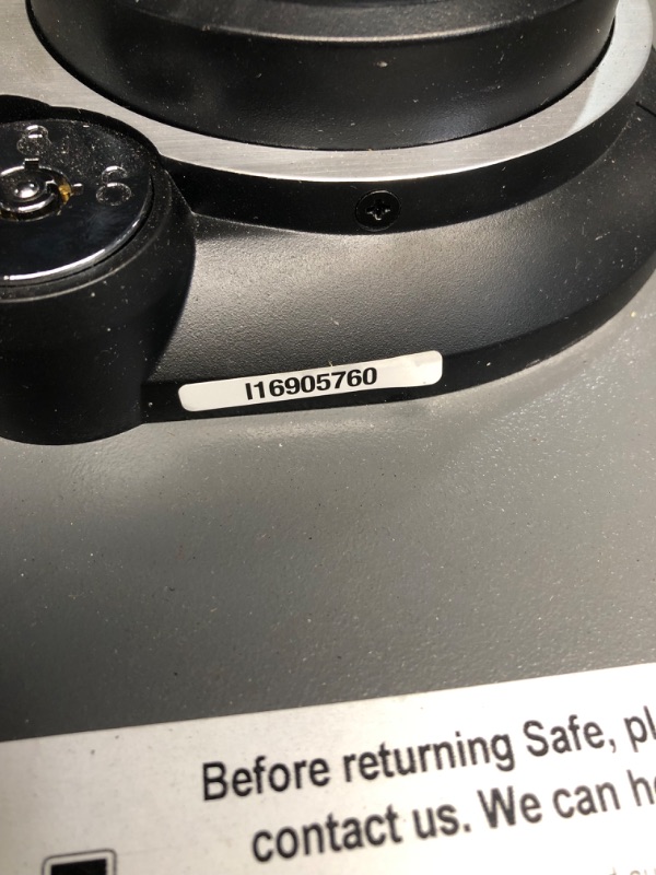 Photo 5 of **LOCKED/MISSING KEY (READ NOTES)**
SentrySafe Fireproof and Waterproof Gray Steel Home Safe with Digital Keypad Lock, Floor Safe with Interior Lighting Secures Money, Documents, 2.05 Cubic Feet, SFW205GQC 2.05 cu.ft. 1-Hr. Fireproof, Keypad Safebox